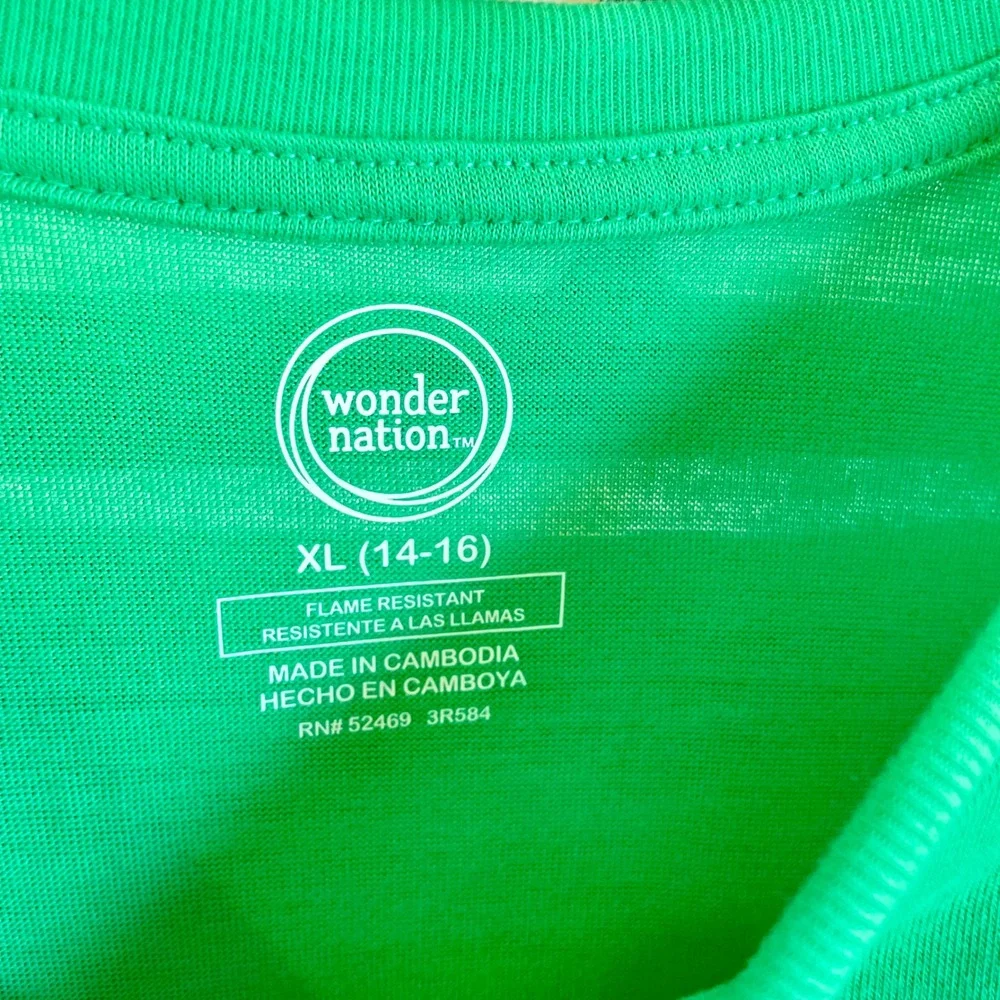 Wonder Nation Kids XL 14-16 Gamer St Patricks Day‎ Pajama Set All Skills No Luck